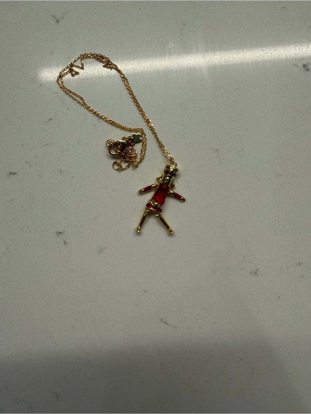 Kate Spade Pink Soldier Necklace Adjustable Arms and Legs